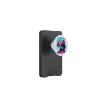 Vaporwave Synthwave Surfer Bear Beach Grizzly Surfing 80s PopSockets PopWallet per MagSafe