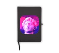 Vaporwave - Taccuino Grecia, pagine bianche, copertina in similpelle, agenda, diario e quaderno di lavoro, colore: viola