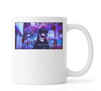 Vaporwave - Tazza in ceramica con motivo anime "This is not happiness you wished for", colore: bianco