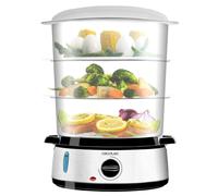 Vapovita 3000 Steamer Elettrico in Acciaio Inox Con 800 W 3 Contenitori 9 Litri