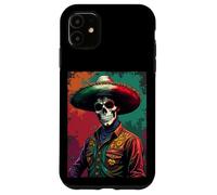 Vaquero messicano Rodeo Dia De Los Muertos Style Custodia per iPhone 11