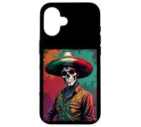 Vaquero messicano Rodeo Dia De Los Muertos Style Custodia per iPhone 16
