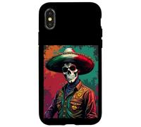 Vaquero messicano Rodeo Dia De Los Muertos Style Custodia per iPhone X/XS