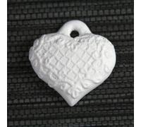 Vaquerprofumatori Offerta oggettistica profumata in Gesso (LD1056) Cuore Damascato pz 24 CM4X4
