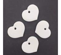 Vaquerprofumatori oggettistica profumata in Gesso (LD1160) Cuore Liscio con forellino pz 24 CM.2,5 x3