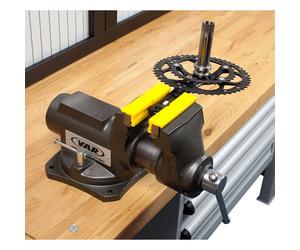 Var Nylon Set Of 2 Jaws For Bench Vise Tool Giallo 125 mm Yellow