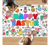 VARA aster Coloring Tablecloth For Kids, Easter Games Activities DIY Crafts Jumbo Giant Coloring Poster Table Cloth Cover For Home Classroom Party Decorations Supplies