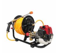 VARAN VR-38F 4T - Spruzzatore a benzina con motore da 31 cc + avvolgitubo | Spruzzatore a benzina a 4 tempi con cilindrata di 31 cm³ e avvolgitubo da 50 m
