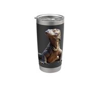 Varano Lucertola Reptile Drago di Komodo Drago a Bande Drago Bicchiere termico in acciaio inox doppia parete