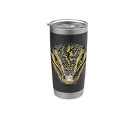 Varano Lucertola Reptile Drago di Komodo Drago a Bande Drago Bicchiere termico in acciaio inox doppia parete