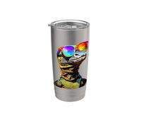 Varano Lucertola Reptile Drago di Komodo Drago a Bande Drago Bicchiere termico in acciaio inox doppia parete