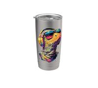 Varano Lucertola Reptile Drago di Komodo Drago a Bande Drago Bicchiere termico in acciaio inox doppia parete