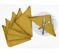 Vargottam Giallo Home Decor Vacanze Cena Biancheria da Tavola Riutilizzabile Tovaglioli Set-Pacchetto di 12