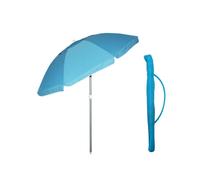 VIRSUS Ombrellone da Spiaggia con Cupola Antivento 985, Diametro 200 cm, 8 Stecche in Fibra Vetro, Tessuto Poliestere 440gr, Asta da 32 mm e Snodo, Ombrello Mare con Sacca Tracolla (Blu)