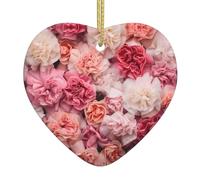 Vari fiori modellati ornamenti in ceramica a forma di cuore per la decorazione della parete della casa, feste in giardino e decorazioni per albero