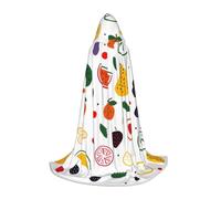 Vari graziosi modelli di frutta, mantello con cappuccio lungo fino a tutta la lunghezza, mantello di Halloween con cappuccio per costumi da festa di Halloween e Natale, per adolescenti unisex, taglia