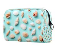 Vari tipi di conchiglie cosmetiche da donna, trousse da viaggio per articoli da toeletta grandi, pratica borsa organizer con cerniera, Multi, 18.5x7.5x13cm/7.3x3x5.1in, Beauty case