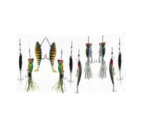 Vari tipi di esche da pesca che stampano decorazioni per striscioni di Halloween, cartello da appendere per interni ed esterni, forniture per le vacanze con occhielli in metallo