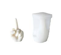 Vari usi del gesto del dito medio in silicone 3D in progetti artigianali