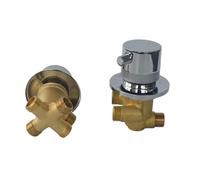 Variatore di valvole ad acqua calda e fredda, Valvola miscelatrice termostatica in ottone a 2/3/4 vie con filettatura G1/2 multicolore inferiore a 130 mm