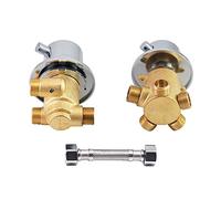 Variatore di valvole ad acqua calda e fredda, Valvola termostatica tipo split G1/2 2/3/4/5 vie filettatura/intubazione argento oro(Screw Thread 4 Way)