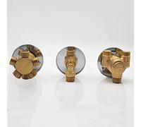 Variatore di valvole ad acqua calda e fredda, Valvola termostatica tipo split G1/2 2/3/4/5 vie filettatura/intubazione argento oro(Screw Thread 5 Way)