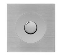 Variatore universale ALU con manopola cromata DOM e piastra singola metallizzata grigia - Controllo preciso e design moderno