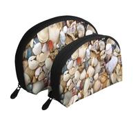 Varie conchiglie, Borsa per trucco a conchiglia Portamonete da donna Borsa da toilette piccola Borsa per cosmetici 2 pezzi