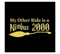 Varie dimensioni/colori Adesivi for auto Decalcomania in vinile My Other Ride Is A Nimbus 2000 Accessori decorativi(S51171 Golden,40x17 cm)