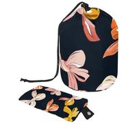 Varie stelle scintille e fiocchi di neve 1 borsa cosmetica con mini sacchetto con cerniera borsa da toilette da viaggio per le donne con coulisse organizer per trucco borsa impermeabile portatile,