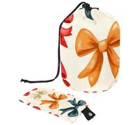 Varie stelle scintille e fiocchi di neve 1 borsa cosmetica con mini sacchetto con cerniera borsa da toilette da viaggio per le donne con coulisse organizer per trucco borsa impermeabile portatile,