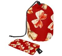 Varie stelle scintille e fiocchi di neve 1 borsa cosmetica con mini sacchetto con cerniera borsa da toilette da viaggio per le donne con coulisse organizer per trucco borsa impermeabile portatile,