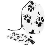 Varie stelle scintille e fiocchi di neve 1 borsa cosmetica con mini sacchetto con cerniera borsa da toilette da viaggio per le donne con coulisse organizer per trucco borsa impermeabile portatile,