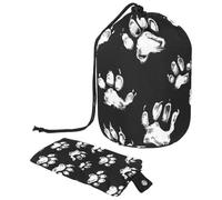 Varie stelle scintille e fiocchi di neve 1 borsa cosmetica con mini sacchetto con cerniera borsa da toilette da viaggio per le donne con coulisse organizer per trucco borsa impermeabile portatile,