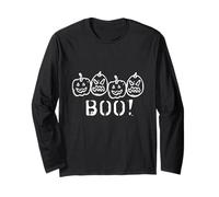 Varie zucche intagliate con smorfia - Halloween Maglia a Manica