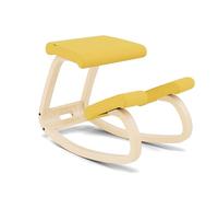 Varier Variable Balans Sedia Ergonomica Legno Naturale/Giallo Movimento Naturale Postura Ufficio Casa Studio 10 Anni Garanzia Qualita