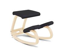 Varier Variable Balans Sedia Ergonomica Legno Naturale/Nero Movimento Naturale Postura Ufficio Casa Studio 10 Anni Garanzia Qualita