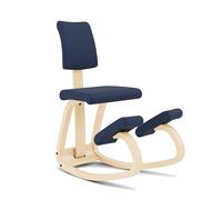 Varier Variable Plus Naturale/Blu Sedia Ergonomica Kneeling Posturale con Schienale Home Office 10 Anni Garanzia