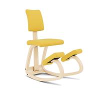 Varier Variable Plus Naturale/Giallo Sedia Ergonomica Kneeling Posturale con Schienale Home Office 10 Anni Garanzia
