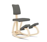 Varier Variable Plus Naturale/Grigio Sedia Ergonomica Kneeling Posturale con Schienale Home Office 10 Anni Garanzia