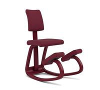 Varier Variable Plus Sedia Ergonomica con Schienale Imbottito Legno, 100% Tessuto in Poliestere Riciclato (Plum)