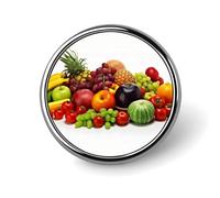 Varietà Verdure Fresche Frutta Distintivo Rotondo Distintivo Personalizzato In Metallo Spilla Da Risvolto Distintivi Fit Abbigliamento Borse Cappello Umoristico Stampato Spilla Distintivo Decorazioni