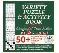 Variety Puzzle & Activity Book for Adults: Christmas at Home Edition