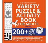 Variety Puzzle & Activity Book for Adults (Volume 3): 200+ Large Print Pages (High-Contrast, Stress-Free Variety Puzzles)
