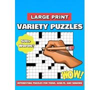Variety puzzle book for all ages large print: Word Search and Cross-Word puzzle