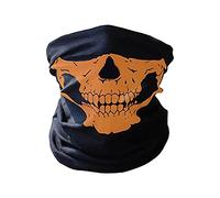 Variety Skeleton Head Scarf Riding Warm Wai BO Skiing Halloween Puntelli di scena multifunzionale, senza cuciture, colore arancione, taglia unica