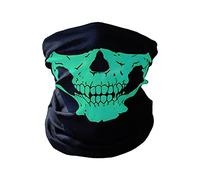 Variety Skeleton Head Scarf Riding Warm Wai BO Skiing Halloween Puntelli di scena multifunzionale, senza cuciture, colore verde, taglia unica