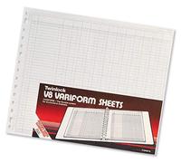 VARIFORM V8 10COLUMN CASH REFILL 75982, 75 Pezzi 10 Columns V8 fogli di ricarica