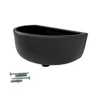 Varile lavello in plastica per giardino e cantina con filtro anti-capelli in plastica, vari colori (nero)