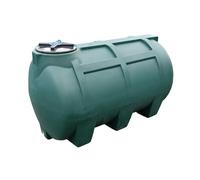 Varile Serbatoio per acqua potabile verde da 250 l, senza bisfenolo A, filettatura in ottone integrata da 3/4", per uso alimentare, orizzontale